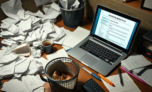 scholarship application errors