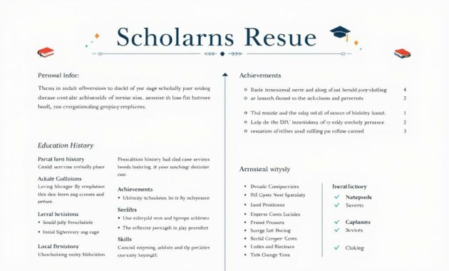 scholarship resume